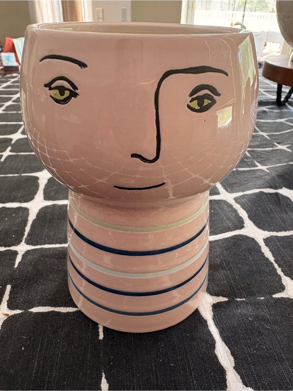 Opalhouse Pink Striped Face Planter